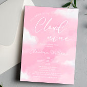 Cloud 9 Pink Bridal Dusche Einladung