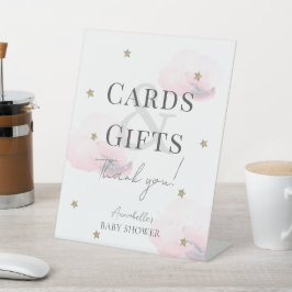 Cloud 9 Pink Clouds Girl Duschkarten & Geschenke Sockelschild