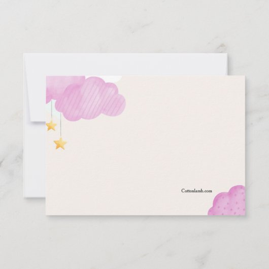 Cloud 9 Pink Dankeschön Karte (Rückseite)