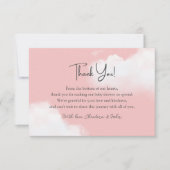 Cloud 9 Pink Girl Baby Dusche Danke Karte (Vorderseite)