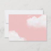 Cloud 9 Pink Girl Baby Dusche Danke Karte (Rückseite)