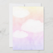 Cloud 9 Pink Sky Calligraphy Wirbel Brautparty Einladung (Rückseite)