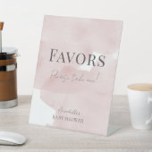 Cloud 9 Pink Sky Girl Baby Shower Favoriten Sockelschild (In SItu)