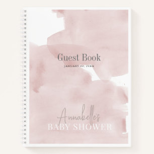 Cloud 9 Pink Sky Girl Babydusche Gästebuch Notizblock