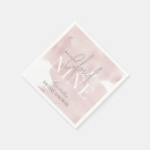 Cloud 9 Pink Sky Watercolor Brautparty Serviette (Ecke)