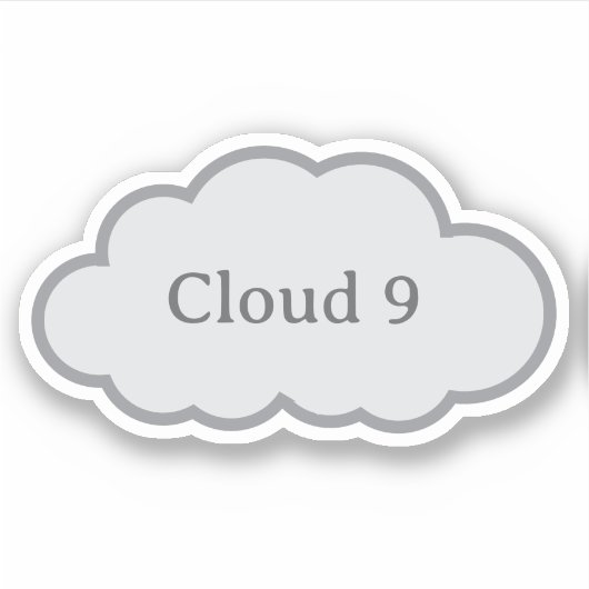 Cloud 9 - Relatable Cloud Aufkleber (Vorderseite)