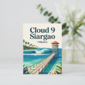Cloud 9 Surf Break Philippinen Postkarte (Stehend Vorderseite)