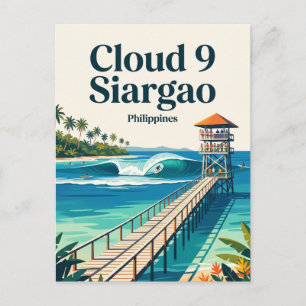 Cloud 9 Surf Break Philippinen Postkarte