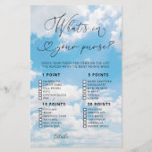 Cloud 9 Was ist in eurem Purse-Brautparty-Spiel? (Vorderseite)