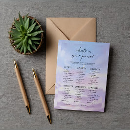 Cloud 9 Was ist in eurem Purse-Brautparty-Spiel? Einladung