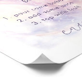 Cloud 9 Wasserfarbe Brautparty Mimosa Bar Poster (Ecke)