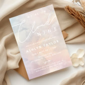 Cloud 9 Watercolor Sky Baby Dusche Einladung