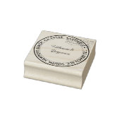 Cloud 9 Wedding Bridal Names Round Rücksendeadress Gummistempel (Stempel)