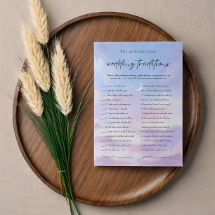 Cloud 9 Wedding Traditions Brautparty Game Card Einladung