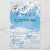 Cloud 9 Wie alt war die Braut zu sein Bridal Game (Vorderseite)