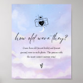 Cloud 9 Wie alt waren sie Brautparty-Spielzeichen Poster (Vorne)