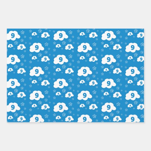 Cloud 9 Wrapping Paper Flat Sheet Set 3 Geschenkpapier Set (Vorderseite 2)