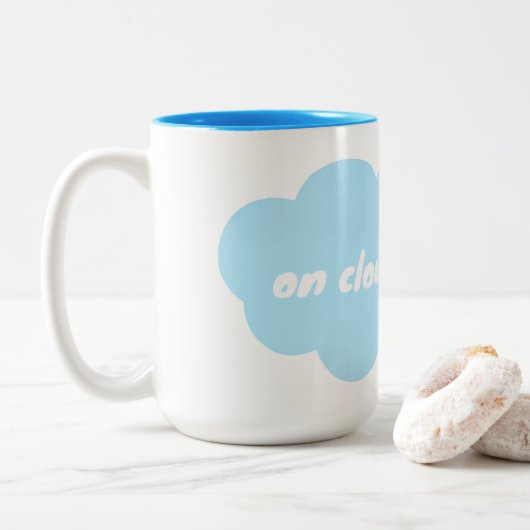 Cloud 9 zweifarbige tasse (Mit Donut)