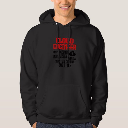 Cloud-Administrator für einen Cloud-Devops-Ingenie Hoodie (Vorderseite)