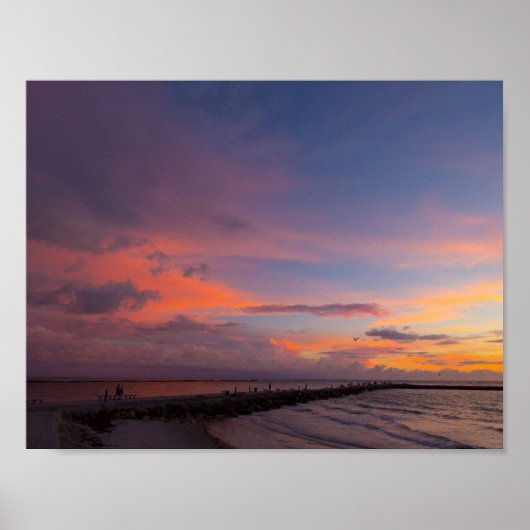 Cloud Alpenglow, Fort Pierce, Florida Poster (Vorne)