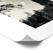 Cloud and Rock Yosemite Black and White Poster (Ecke)