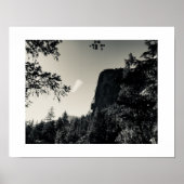Cloud and Rock Yosemite Black and White Poster (Vorne)