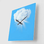 Cloud and Sunlight Wall Clock - Minimalistische Sk Quadratische Wanduhr (Winkel)