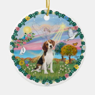 Cloud Angel #1B - Beagle Keramik Ornament