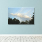 Cloud Angel fliegt durch den Himmel - Große Leinwa Leinwanddruck (Insitu (Holzboden))