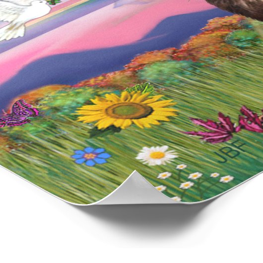 Cloud Angel - Maine Coon Cat Shellby Poster (Ecke)