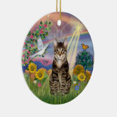 Cloud Angel - Tabby Tiger Cat Angel Keramik Ornament (Rechts)