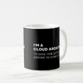 Cloud Architect Funny Engineers Kaffeetasse (VorderseiteRechts)