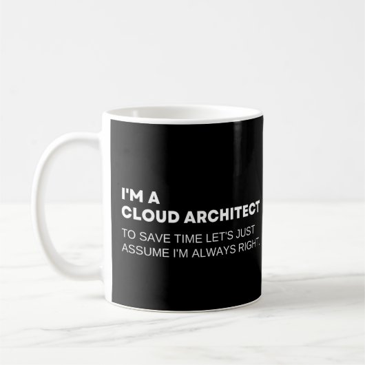 Cloud Architect Funny Engineers Kaffeetasse (Links)