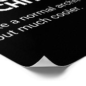 Cloud Architect Funny Sprichwort Poster (Ecke)