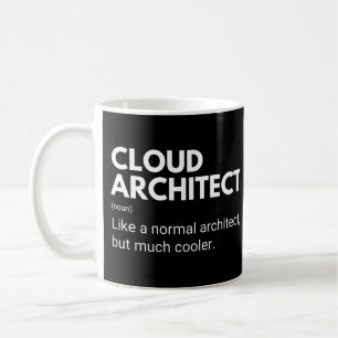 Cloud-Architekt wie ein normaler Architekt, aber c Kaffeetasse