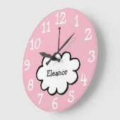 Cloud auf einem String-Namen Große Wanduhr (Winkel)