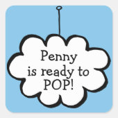 Cloud auf einem String Ready to POP Quadratischer Aufkleber (Vorderseite)