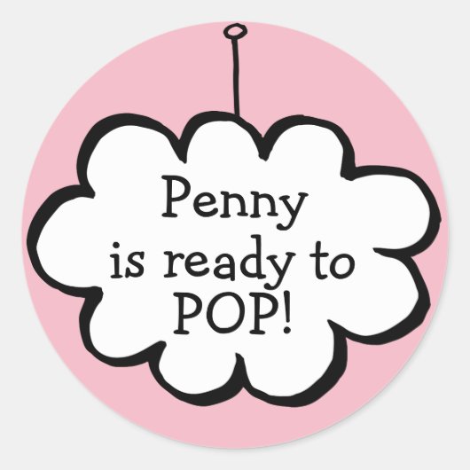 Cloud auf einem String Ready to POP Runder Aufkleber (Vorderseite)