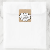 Cloud auf einer String Kraft Bereit zum POP Quadratischer Aufkleber (Tasche)