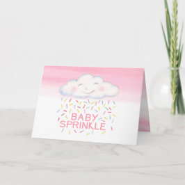 Cloud Baby berühren rosa Wasserfarbe danke Karte