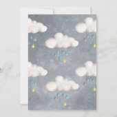 Cloud Baby Dusche Einladung Raindrop Liebe (Rückseite)