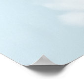 Cloud baby dusche pastellgraue Wolken Begrüßungsze Poster (Ecke)