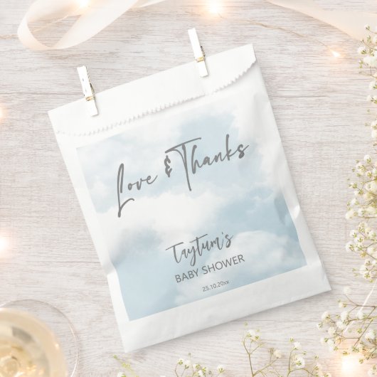 Cloud Baby Dusche Pastellwolken danke Ihnen für di Geschenktütchen (Ausgeschnitten)