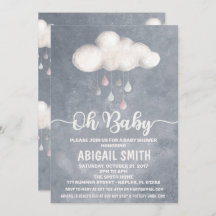 Cloud Baby Shower Einladung Raindrop Liebe