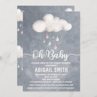 Cloud Baby Shower Einladung Raindrop Liebe
