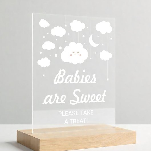 Cloud Baby Shower Fevor Acrylschild