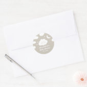Cloud Baby Shower Fevor Runder Aufkleber (Umschlag)