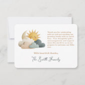 Cloud Baby Shower Thema Danke Karte (Vorderseite)