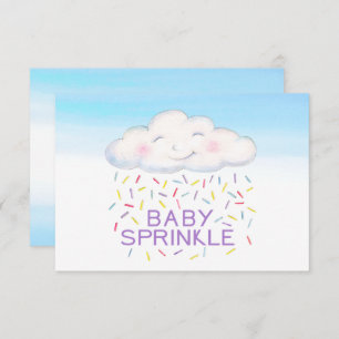 Cloud Baby sprinkblue water color Danke Karte