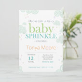 Cloud Baby Sprinkle Einladung drehen (Stehend Vorderseite)